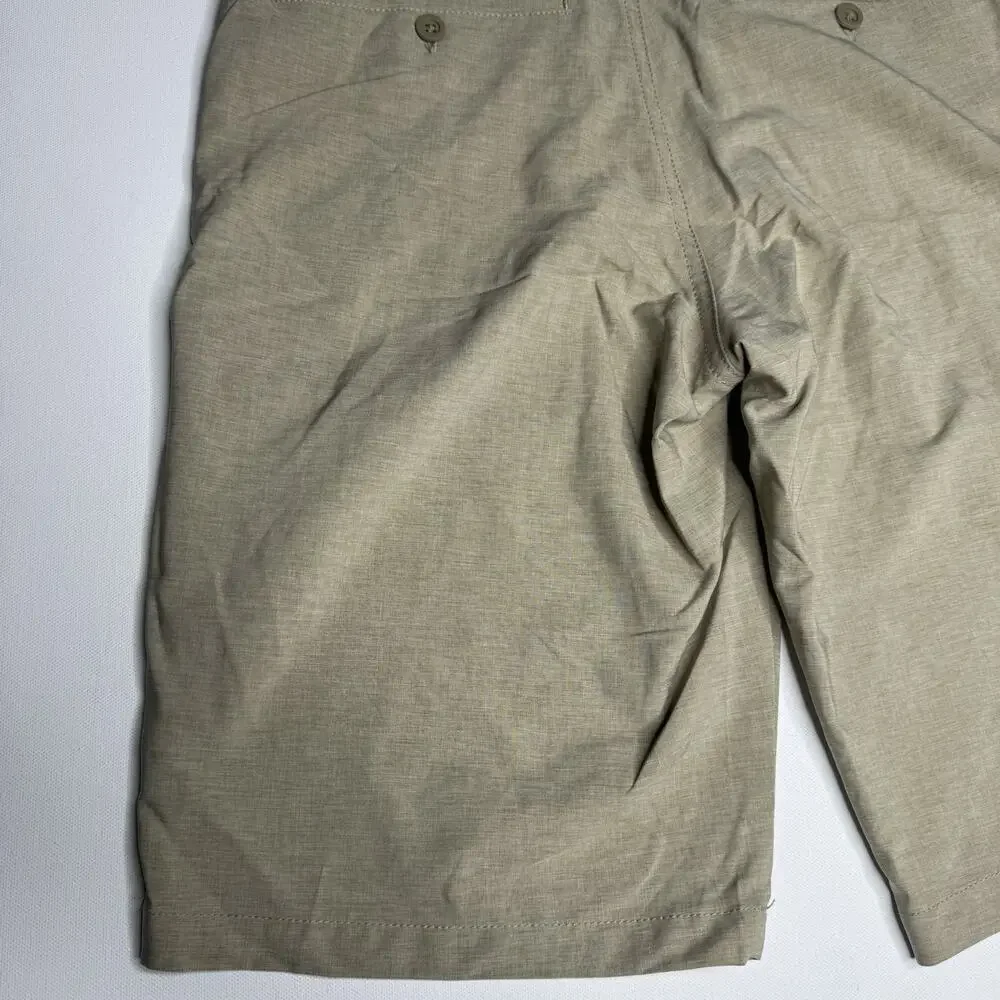 Goodfellow & Co Hybrid Swim Shorts Mens 28 Beige Stretch Chino Beach Golf